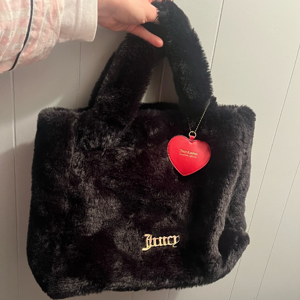 Juicy Couture faux fur tote.